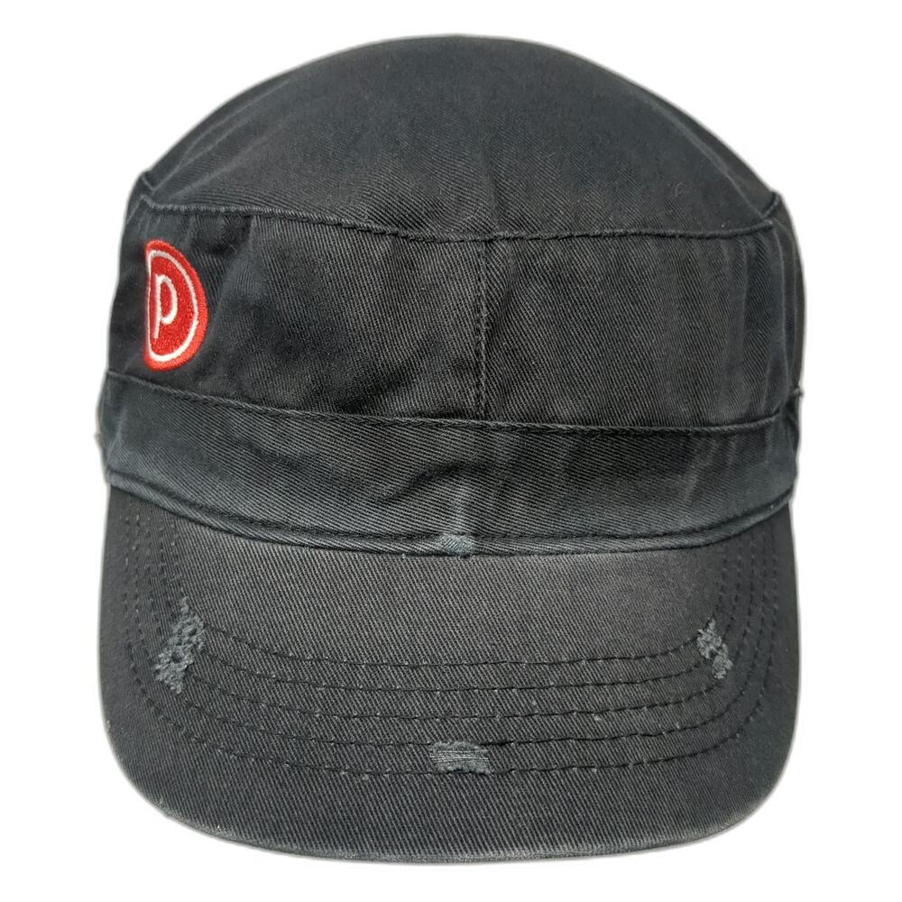 Alternative Army Cap Black One Size Distressed Cotton Side Logo Adjustable Hat